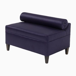 Petit Canapé en Satin Violet avec Coussin en Rouleau, Italie, 1959