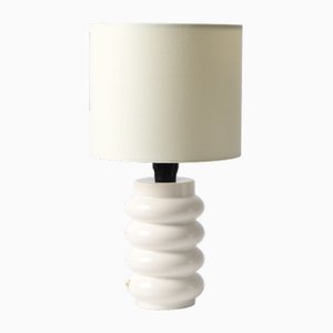 Italian Modernist White Ceramic Table Lamp from Sicart, 1960s