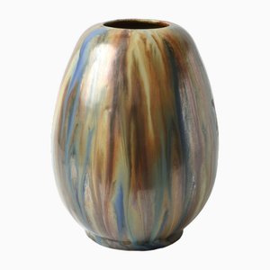 Vase Drip Glaze en Grès par Roger Guerin, 1930s