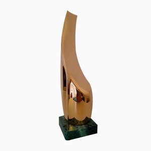 Maurice Brams, Abstract Sculpture, Polished Solid Bronze