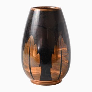 Art Deco Vase aus Kupfer von Jacques Douau, 1930er