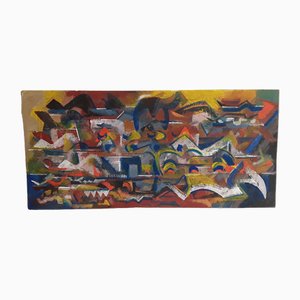 Norbert Louis, Lauf Band Bunt 2000, 1990s, Tempera on Cardboard