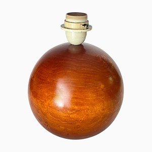 Lámpara de mesa italiana de madera marrón