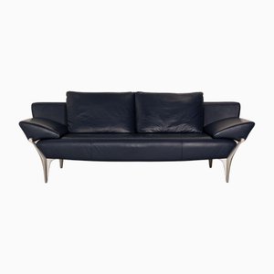 1600 Leather Two-Seater Blue Sofa by Rolf Benz