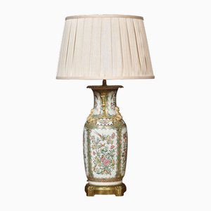 Lampe Vase Canton Family Rose en Porcelaine, Chine