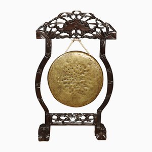 Chinese Carved Dinner Gong, 1890s