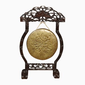 Gong de cena chino tallado, década de 1890