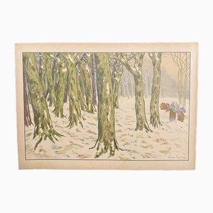 Henri Rivière, Le Bois, Aspects of Nature, Winter, Lithograph