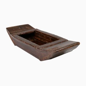 Antique Handmade Wooden Wabi Sabi Trough or Bowl, 19th Century