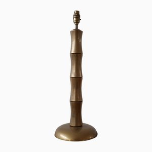 English Brass and Faux Bamboo Table Lamp