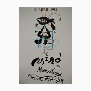 Joan Miro, Gaspar Sala, Barcelona, ​​20 de abril de 1983, Litografía