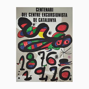 Joan Miro, Centenary of the Centre Excursionista de Catalunya, 1976, Lithographie, Encadrée