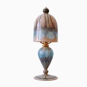 Vintage Art Glass Table Lamp by Vera Walther, Germany, 1980s