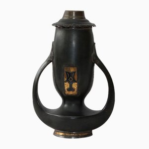 Neoklassizistische Jugendstil Bronze Vase von Christofle, 1890er