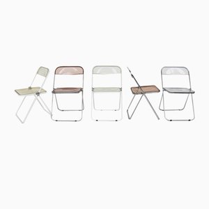 Folding Chairs Mod. Plia by Giancarlo Piretti for Castelli / Anonima Castelli, Italy, 1967, Set of 5