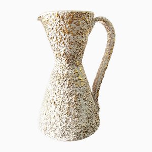 Vintage Gold and White Jug, 1950s