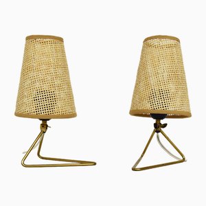 Small Adjustable Table Lamps or Wall Sconces, 1956, Set of 2