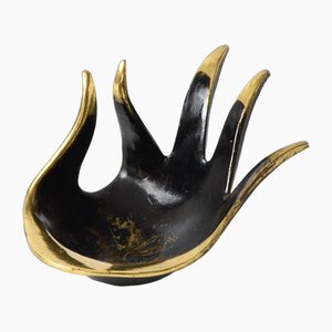 Hand-Shaped Brass Ashtray by Walter Bosse for Herta Baller, 1960s