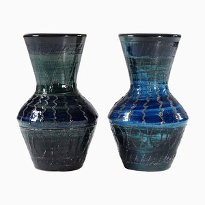 Italian Ceramic Vases from Fratelli Fanciullacci, 1960s, Set of 2