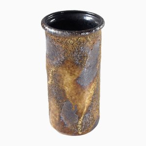 Brutalist Fat Lava Ceramic Tube Vase from Rusch, 1960s