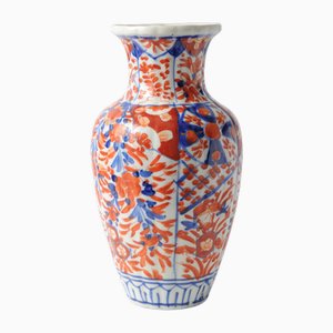 Jarrón Imari japonés antiguo de porcelana, década de 1890