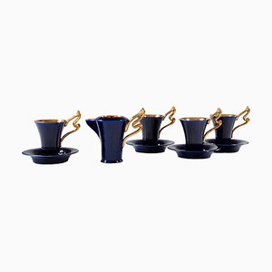 Set da caffè Mid-Century in ceramica, Francia, anni '50, set di 5