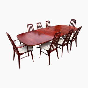 Danish Rosewood Double Extending Dining Table and Chairs from Andersen Møbelfabrik, Set of 9