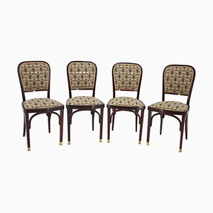 Secession Dining Chairs by Gustav Siegel for J.J.Kohn, 1980, Set of 4