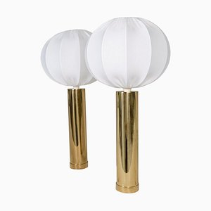 Grandes Lampes de Bureau B-010 Mid-Century en Laiton de Bergboms, 1960s, Set de 2