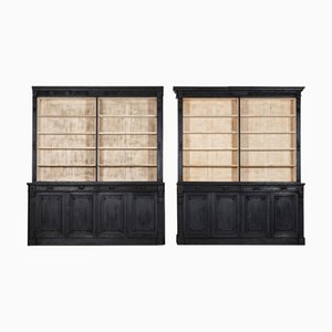 Large English Bookcase in Bleached Carved Oak, 1890