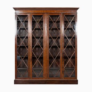 Large English Astral Glazed Bookcase in Mahogany, 1880