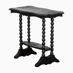 Tavolino antico Bobbin in pino sbiancato, 1890