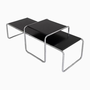 Small Tables Mod. Black Lace by Marcel Breuer for Gavina, 1970s, Set of 2