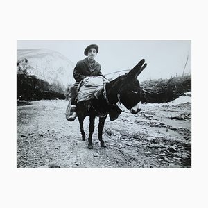 Dmitry Zyubritsky, Boy on the Donkey at Mountains, 1979, Fotografie