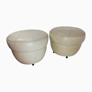 Set of Leather Stools from Brevetti IPE, Italy, 1960s