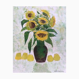 Laimdots Murnieks, Sunflowers, 2003, Oil on Cardboard