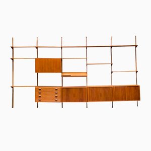 Danish Wall Unit System by Kai Kristiansen for FM Furniture, 1960s, Set of 22