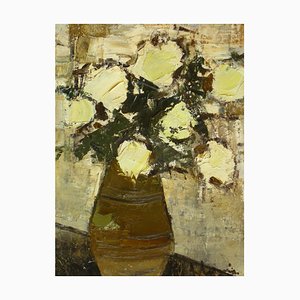 Laimdots Murnieks, Flowers / Ships (Two-Way), óleo sobre lienzo