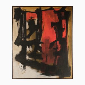 Will Torger, Composición abstracta, 1970, Óleo sobre arpillera