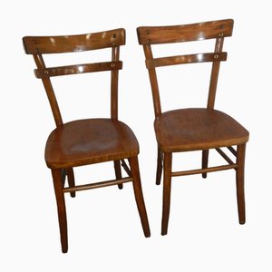 Vintage Chairs in Beech, 1950, Set of 2