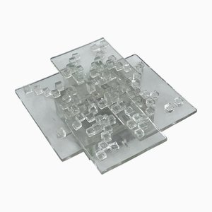 Mid-Century Clear Murano Glass Wall Light by Albano Poli for Poliarte, 1970s