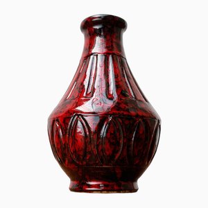 Vase Mid-Century en Céramique Rouge de Bitossi, Italie, 1960s