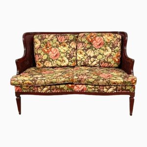 Vintage English 2-Seater Sofa with Floral Upholstery