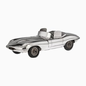 Silbernes Jaguar E-Type Automodell, 20. Jh. von L. Donati, 1960er