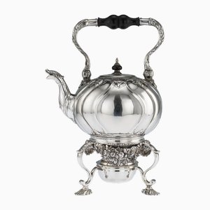 18th Century Imperial Russian Silver Tea Kettle on Stand, Moscow, 1761