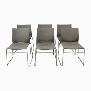 Vintage Model Pronta Dining Chairs with Chrome Structure by Herman Miller, Set of 6