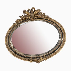 Grand Miroir Ovale Doré