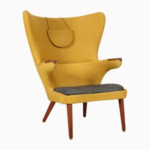 Danish Teak Chair with Wool Upholsery in the style of H. J. Wegner, 1950s