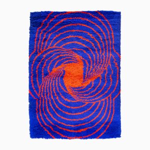 Tapis Psychédélique en Laine, Italie, 1970s