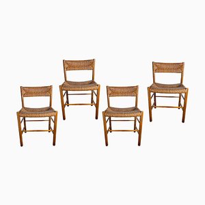 Vintage Chairs by Charlotte Perriand, 1950s, Set of 4